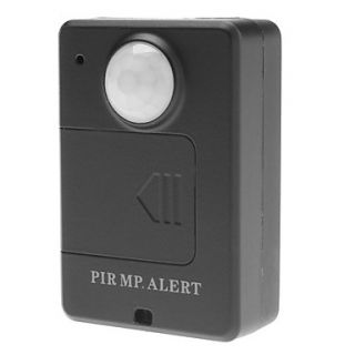 Wireless PIR Sensor Motion Detector GSM Alarm System Alert Monitor (Black)
