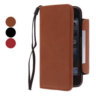 Genuine Leather Case with Card Slot and Wallet for iPhone 5/5S (Assorted Colors)