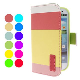 Wallet PU Leather Case with Stand and Card Slot for Samsung Galaxy S3 I9300 (Assorted Colors)