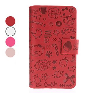 Cute Cartoon Pattern PU Leather Case for Samsung Galaxy Note 2 N7100 (Assorted Colors)