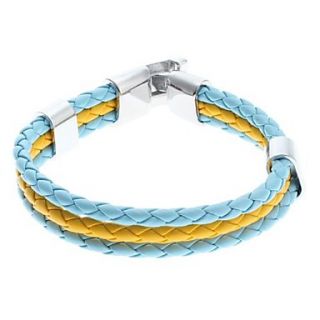 Twin Color Weave Leather Galloon Bracelet
