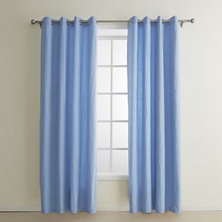 (One Pair) Classic Cotton Blue Energy Saving Curtain