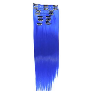 20 Inch High Quality Synthetic Straight Clip In Hair Extension
