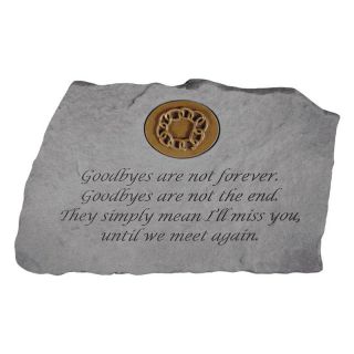 Goodbyes Are Not Forever Memorial Stone With Personalized Insert Multicolor  