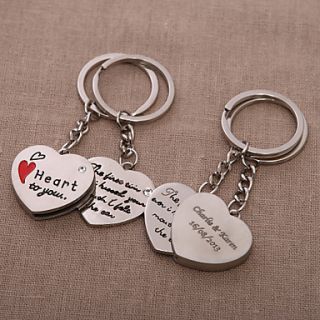 Personalized Heart Key Ring – Heart To You (Set of 4 Pairs)