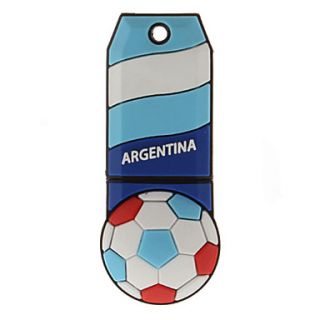 Argentina Ball Shaped Plastic USB Stick 32G