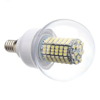 E14 8W 138x3528SMD 620LM 6000 6500K Natural White Light LED Ball Bulb (220V)