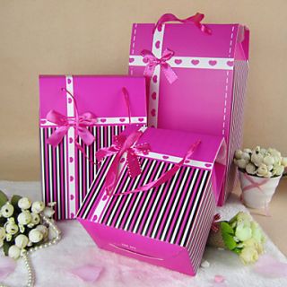 Lovely Stripe Gift Box With Ribbon Bowknot(More Sizes)