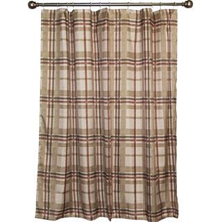 Bacova Royal Velvet Menswear Plaid Shower Curtain