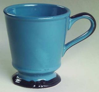  Ashland Blue Mug, Fine China Dinnerware   All Blue,Dark Blue Trim,Embos