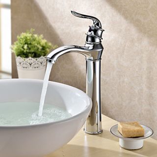 Contemporary Centerset Chrome Finish Bathroom Sink Faucets