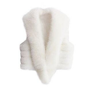 Sleeveless Shawl Collar Faux Fur Casual/Party Vest (More Colors)
