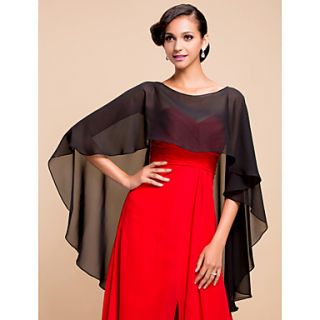 Elegant Chiffon Evening/Wedding Poncho (More Colors)