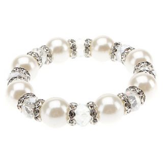 Pearl Crystal With Diamond Bracelet