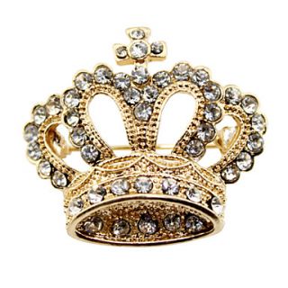 Gorgeous Alloy With Crystal Crown Womens Brooch