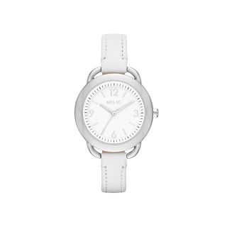 RELIC Camille Womens White Leather Strap Watch