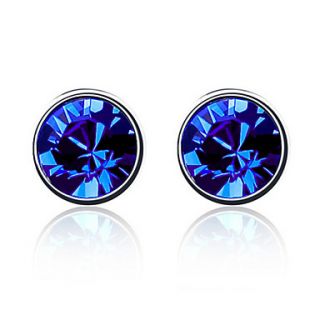 Charming Round Crystal Stud Earrings(More Colors)
