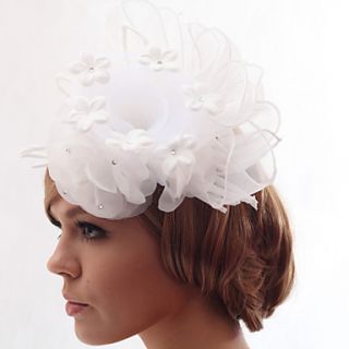 Beautiful Silk Screen/Organza With Rhinestone Wedding/Bride Headdress Flower