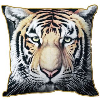 Bengal Tiger Pattern Print Velet Decorative Pillow Cover