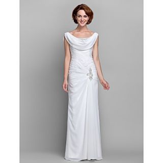 Sheath/Column Scoop Chiffon Mother of the Bride Dress (612479)