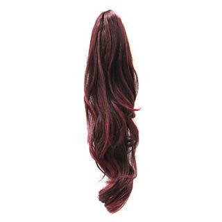 21 Inch Synthetic Black Color Popular Wave Ponytail Hair Extensions