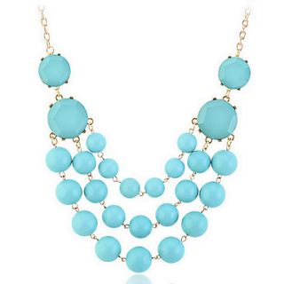 Fashion Jewelry Lady Bubble Bib Statement Chain Necklace