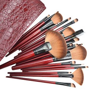 22PCS Professional Cosmetic Makeup Brush Set with Fashion Leather Bag