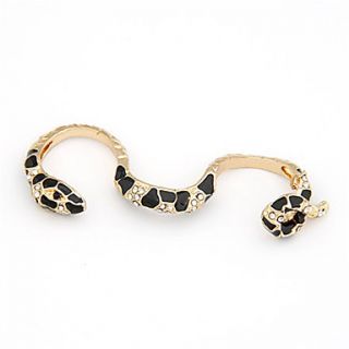 Fashionable Alloy Zircon Snake Pattern Three Rings