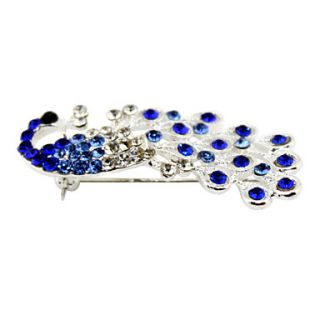 Gorgeous Peafowl Alloy With Crystal Womens Brooch