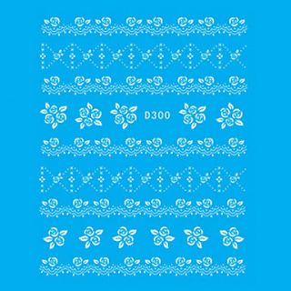 4PCS Ultrathin White Water Transfer Printing Nail Stickers Art