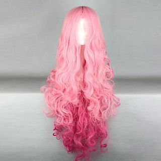 Zipper Pink 90cm Sweet Lolita Wave Wig