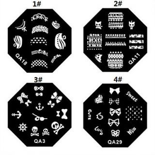 1PCS Nail Art Stamp Stamping Image Template Plate M Series NO.6(Assorted Colors)