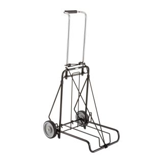 Steel Luggage Cart (Black/chrome Dimensions 41.25 inches high x 17.25 inches wide x 20.5 inches deep Weight 12 poundsWeight capacity 250 pounds )