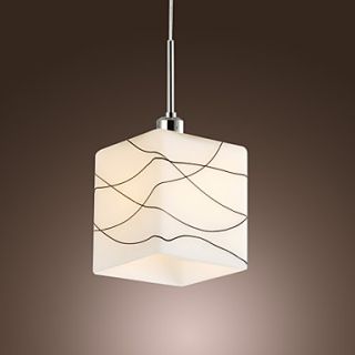 Modern Minimalist 1 Light Pendant In Streak Pattern