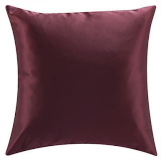 18 Square Solid Red Polyester Decorative Pillow Cover