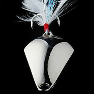 Metal Bait 20G Fishing Lure with Feather Hook (Random Color)