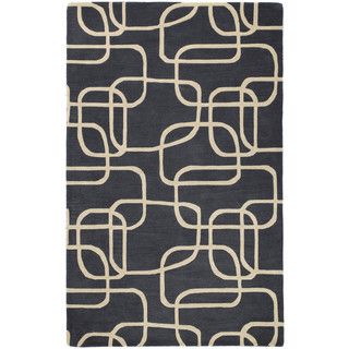 Graffix Dimensions Hand tufted Charcoal Rug (50 X 79)