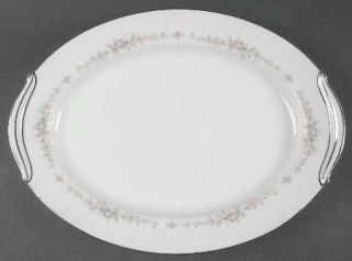 Noritake Rosepoint 13 Oval Serving Platter, Fine China Dinnerware   Pink Floral