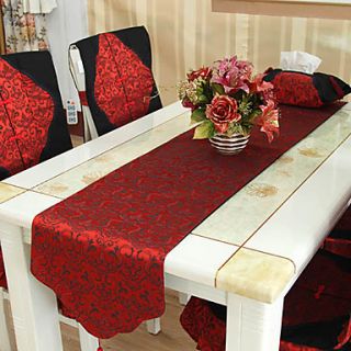 Chinese Style Red Polyester Table Runner