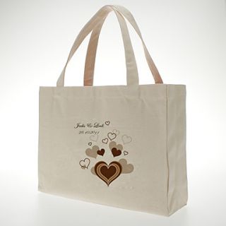 Personalized Heart Design Canvas Bag