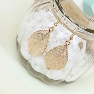 Fashion Ladies Gold Leaf Earrings