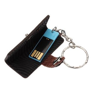 2GB PU Leather Purse Style Keychain USB Flash Drive