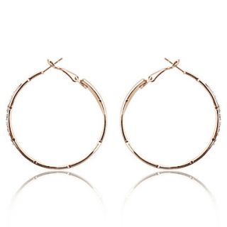 4.5cm Alloy Zircon Circle Pattern Earrings(Assorted Colors)