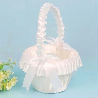 Classic Flower Basket With Bowknot