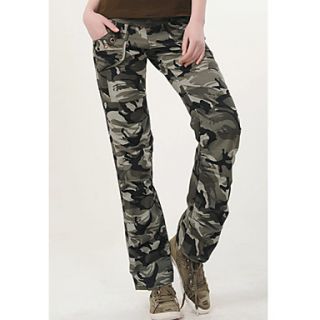 Womens Camouflage Casual Pants with Belt