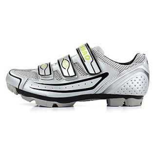 TB15 B1230 Mountain Cycling Shoes with Fiberglass Sole And PVC Leather Upper(Silver)