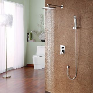 Contemporary Shower Faucet with 8 inch Shower head Hand Shower