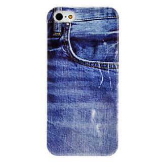 Denim Pocket Pattern Transparent Frame Hard Case for iPhone 5/5S