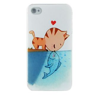 Cat Kiss Fish Dull Polish Embossment Back Case for iPhone 5/5S