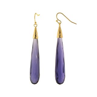 ATHRA Purple Resin Long Teardrop Earrings, Womens